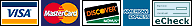 We accept ALL MAJOR Credit Cards and Electronic Transfer